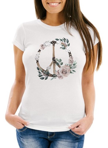 Damen shirt peace symbol - damen, t-shirt