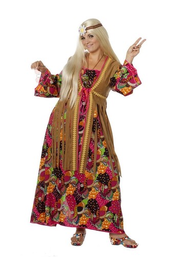 Flower power hippie kostüm - flower,