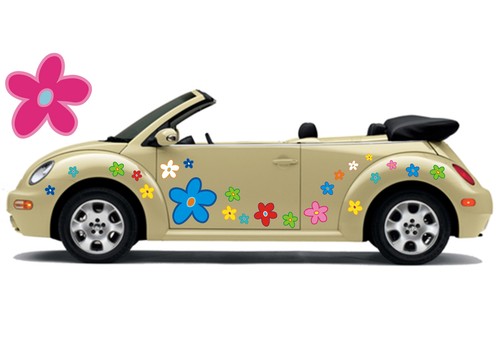 Hippie blumen auto aufkleber - blumen,