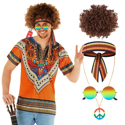 70er jahre hippie kostüm - jahre,