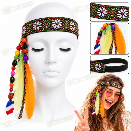 Hippie stirnband mit federn - hippie,