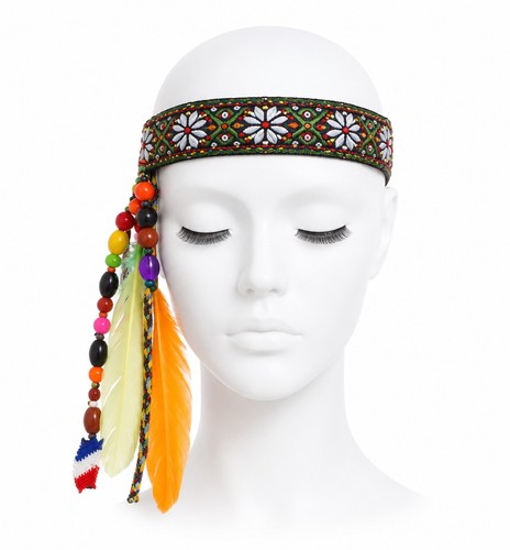Hippie stirnband mit - stirnband, federn