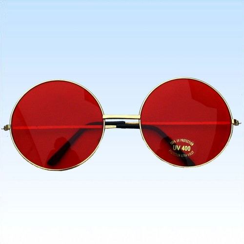Große hippie brille rot - große,
