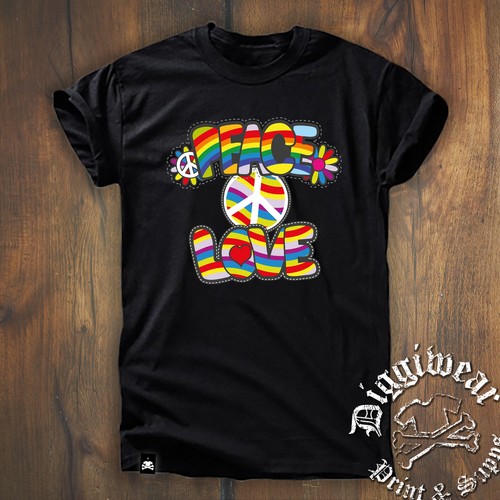 Peace love hippie kostüm - love,