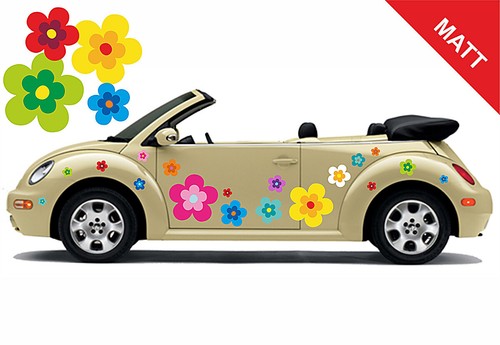 Hippie blumen auto - blumen, aufkleber