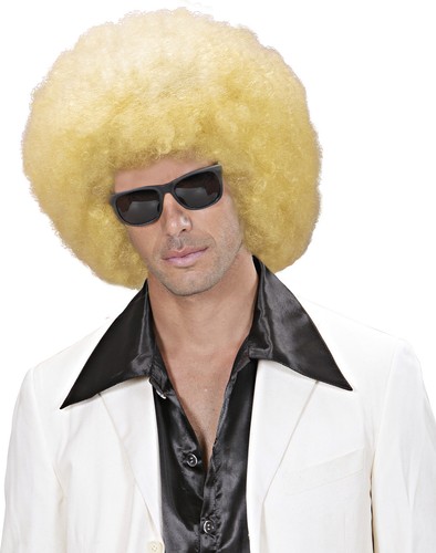 Blonde afro perücke - blonde, afro-perücke