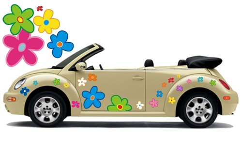 Hippie blumen auto - hippie, aufkleber