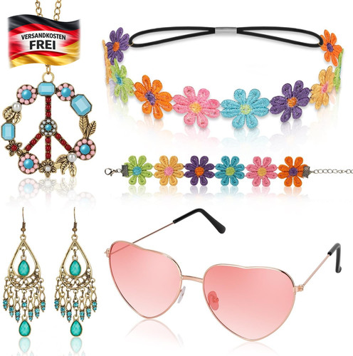 Hippie accessoires set damen - hippie,