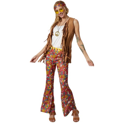 Damenkostüm hippie weste - damenkostüm, hose