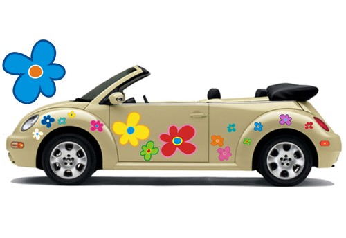 Hippie blumen auto aufkleber - blumen,