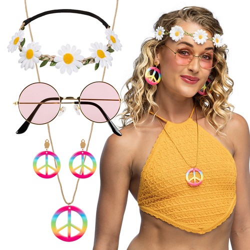 Hippie deluxe accessoire set - hippie,