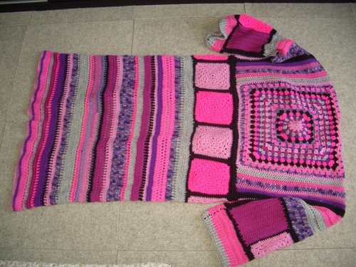 Mantel pink gehäkelt diy - mantel,